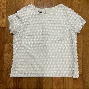 Talbots off-white Textured Women's Blouse